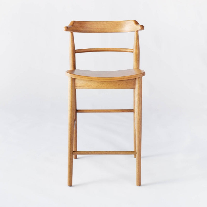Kaysville Curved Back Wood Counter Height Barstool Natural - Threshold designed with Studio McGee (LOCAL PICKUP ONLY)