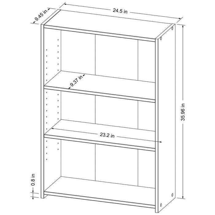 3 Shelf Bookcase White - Room Essentials