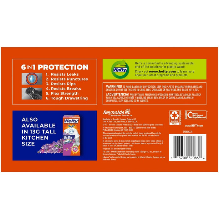 Hefty Ultra Strong Fabuloso Multi Purpose Trash Bags - 13 Gallon - 34ct