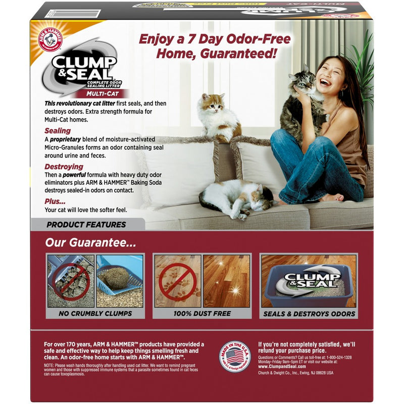 Arm & Hammer Clump & Seal Multi-Cat Litter - 28lbs (LOCAL PICKUP ONLY)