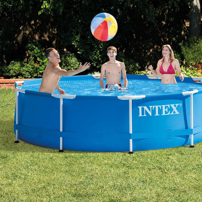 Intex 10' x 30" Metal Frame Round Above Ground Swimming Pool Set w/ Filter Pump (LOCAL PICKUP ONLY)