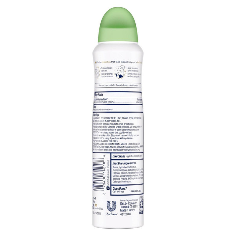 Dove Cool Essentials 48-Hour Antiperspirant & Deodorant Dry Spray - 3.8oz