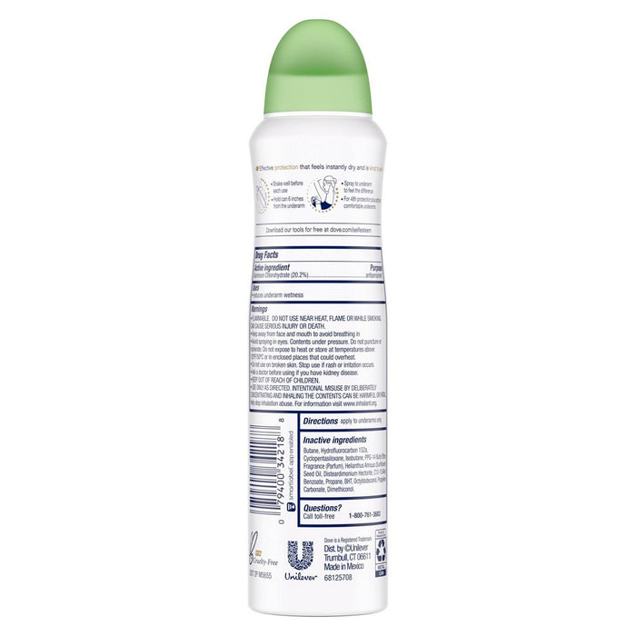 Dove Cool Essentials 48-Hour Antiperspirant & Deodorant Dry Spray - 3.8oz