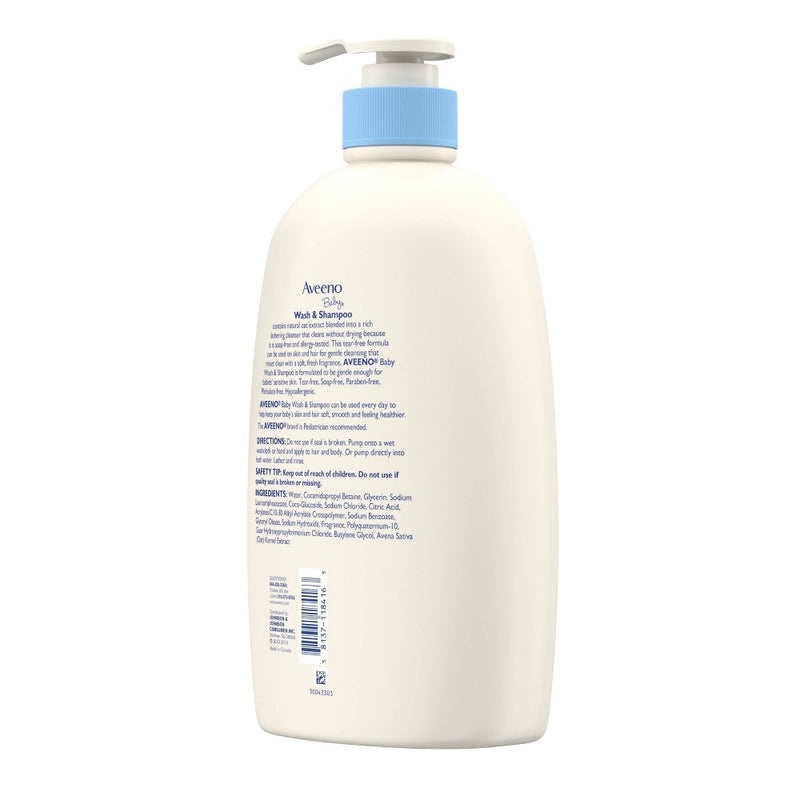 Aveeno Baby Gentle Wash And Shampoo with Natural Oat Extract - 33fl.oz