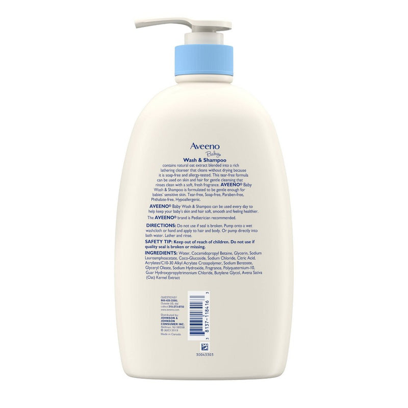 Aveeno Baby Gentle Wash And Shampoo with Natural Oat Extract - 33fl.oz