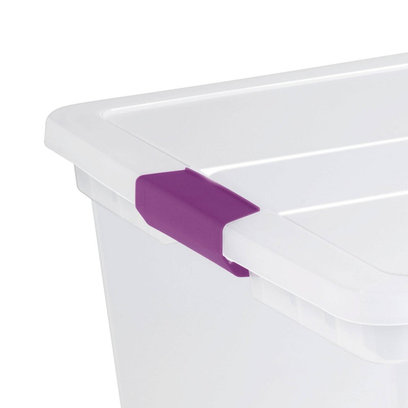 Sterilite 110qt Clear View Storage Bin with Latch Purple (LOCAL PICKUP ONLY)