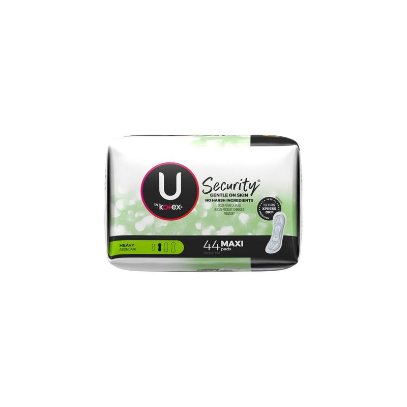 U by Kotex Security Unscented Heavy Absorbency Maxi Pads - Long - 44ct