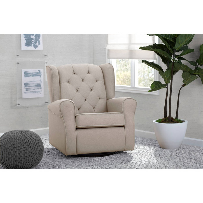 Delta Children Emma Nursery Glider Swivel Rocker Chair - Flax (LOCAL PICKUP ONLY)