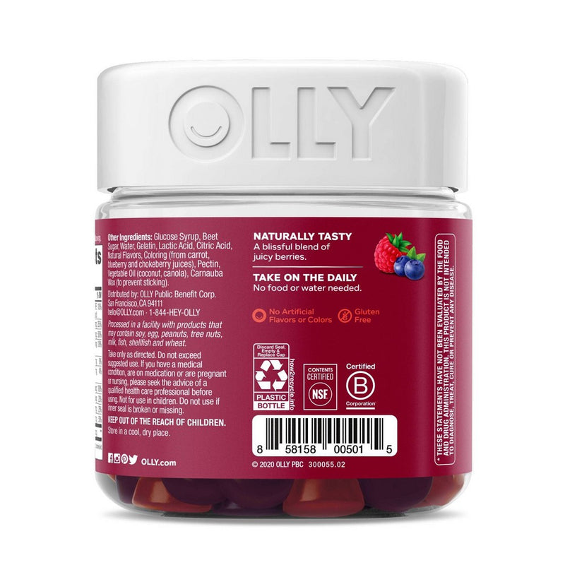 OLLY Women's Multivitamin Gummies - Berry - 90ct - EXPIRES 02/2025