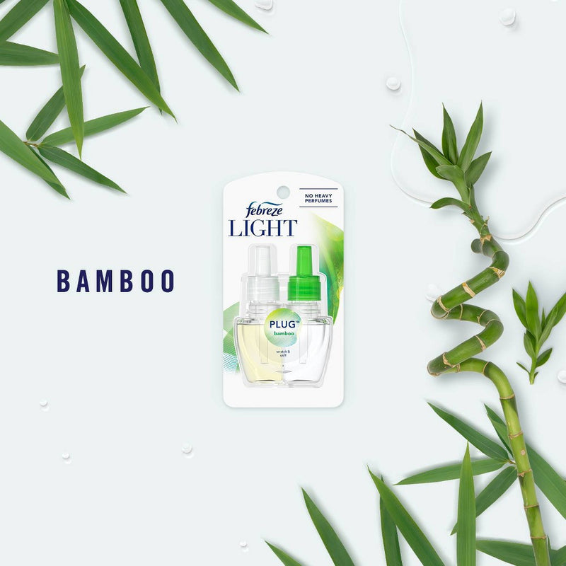 Febreze Light Plug Bamboo Starter Kit with Fade Defy Technology