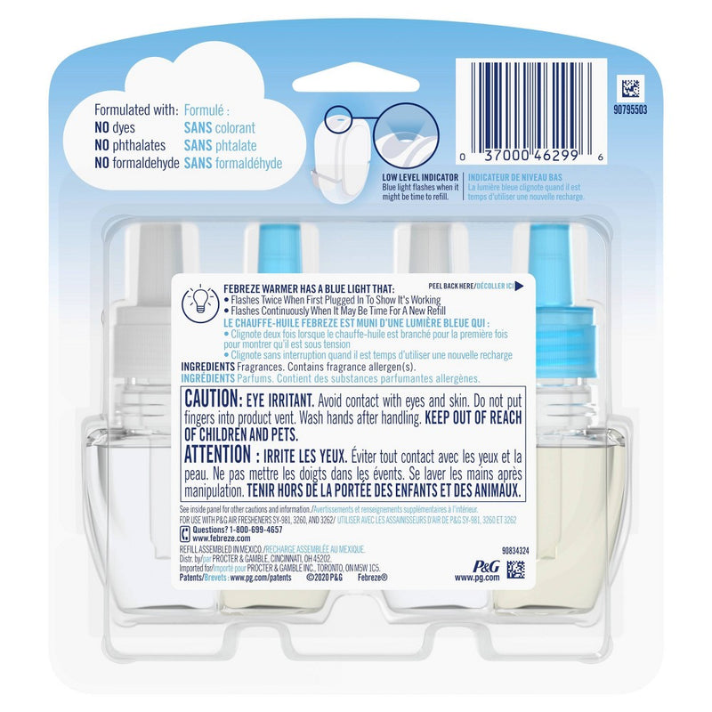 Febreze Plug Linen & Sky Refill with Fade Defy Technology - 2ct
