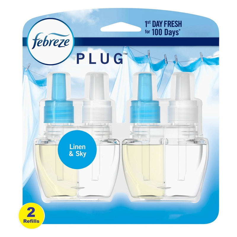 Febreze Plug Linen & Sky Refill with Fade Defy Technology - 2ct