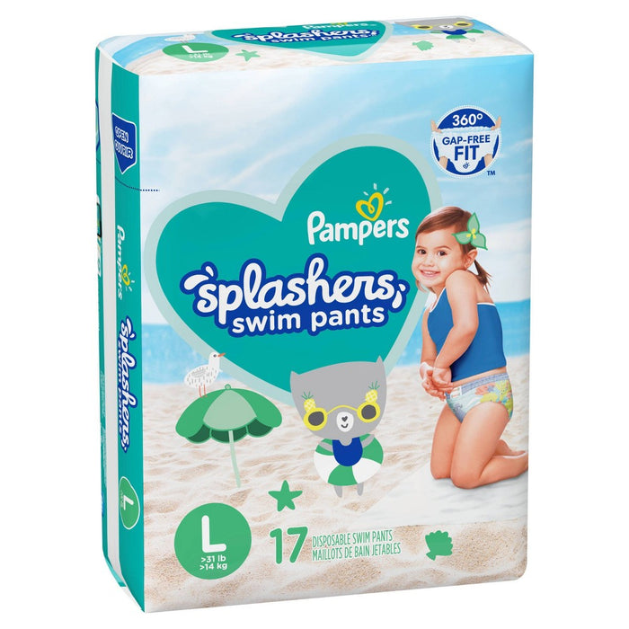 Pampers Splashers Disposable Swim Pants - Size L (17ct)