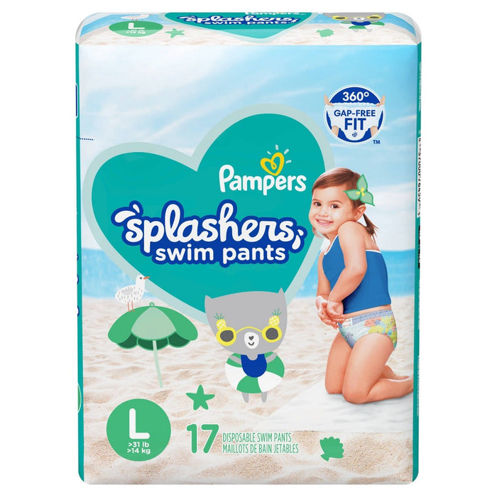 Pampers Splashers Disposable Swim Pants - Size L (17ct)