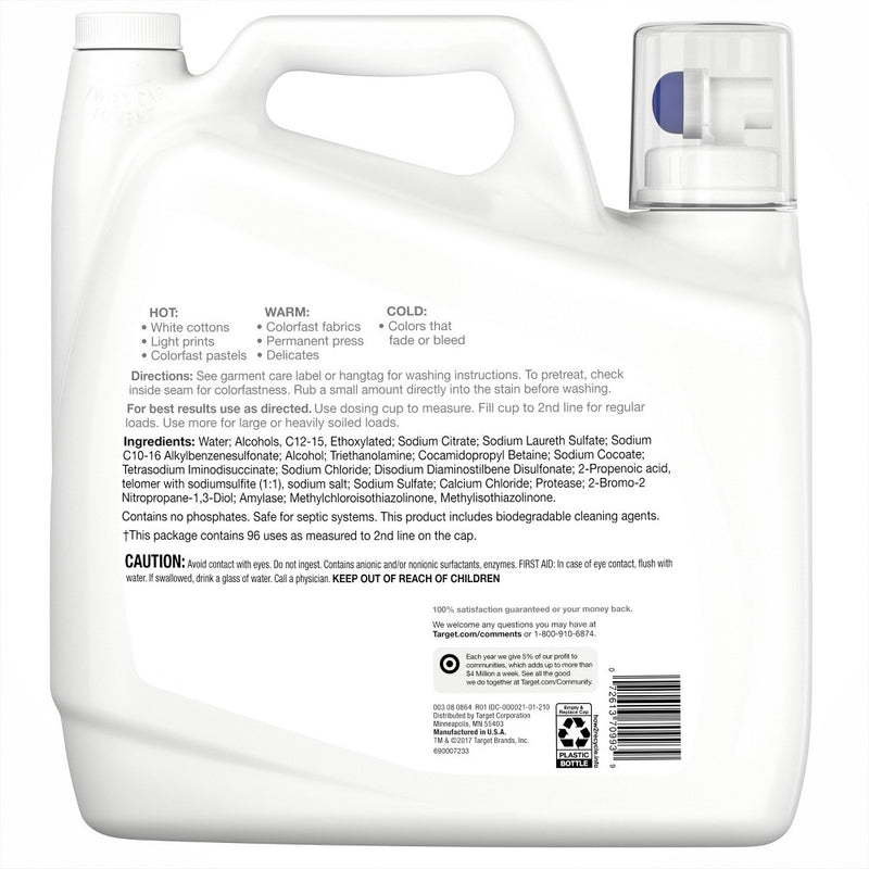 Free Clear HE Liquid Laundry Detergent - 150 fl oz - up & up