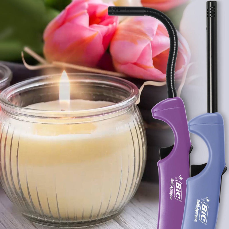 2pk Combo Candle Edition Multi-Purpose and Flex Wand Lighter Blue/Purple - BiC