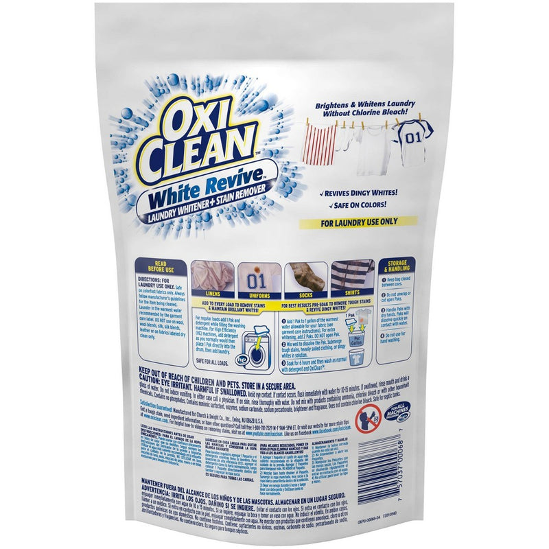 OxiClean White Revive Laundry Whitener + Stain Remover Power Paks - 24ct