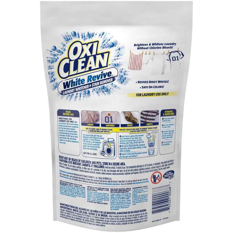 OxiClean White Revive Laundry Whitener + Stain Remover Power Paks - 24ct