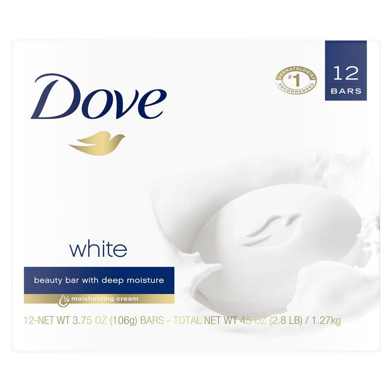 Dove White Moisturizing Beauty Bar Soap - 12pk - 3.75oz each