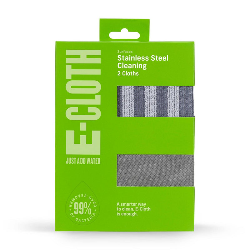E-Cloth Stainless Steel Microfiber Cleaning Cloth Set - 2pc