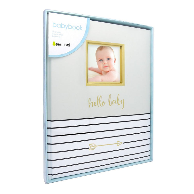 Pearhead Hello Baby, Baby Memory Book - Green