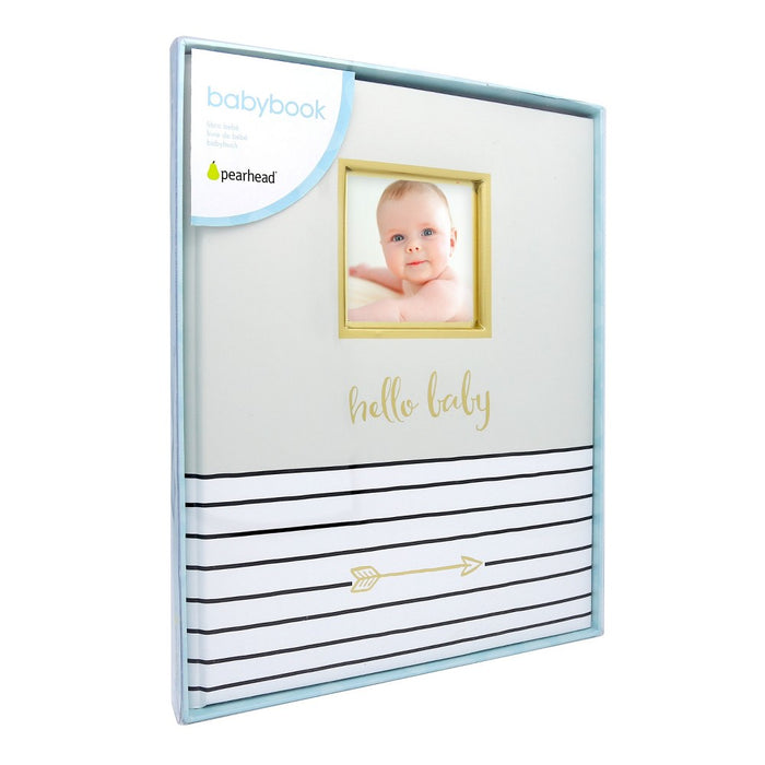 Pearhead Hello Baby, Baby Memory Book - Green