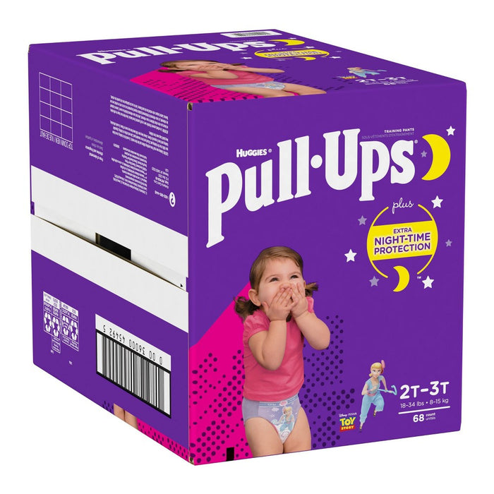 Huggies Pull Ups Girls' Night-Time Training Pants Super Pack - 2T-3T (68ct)