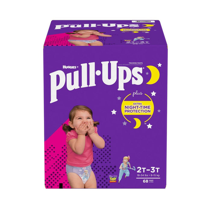 Huggies Pull Ups Girls' Night-Time Training Pants Super Pack - 2T-3T (68ct)