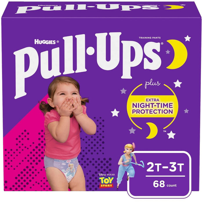 Huggies Pull Ups Girls' Night-Time Training Pants Super Pack - 2T-3T (68ct)