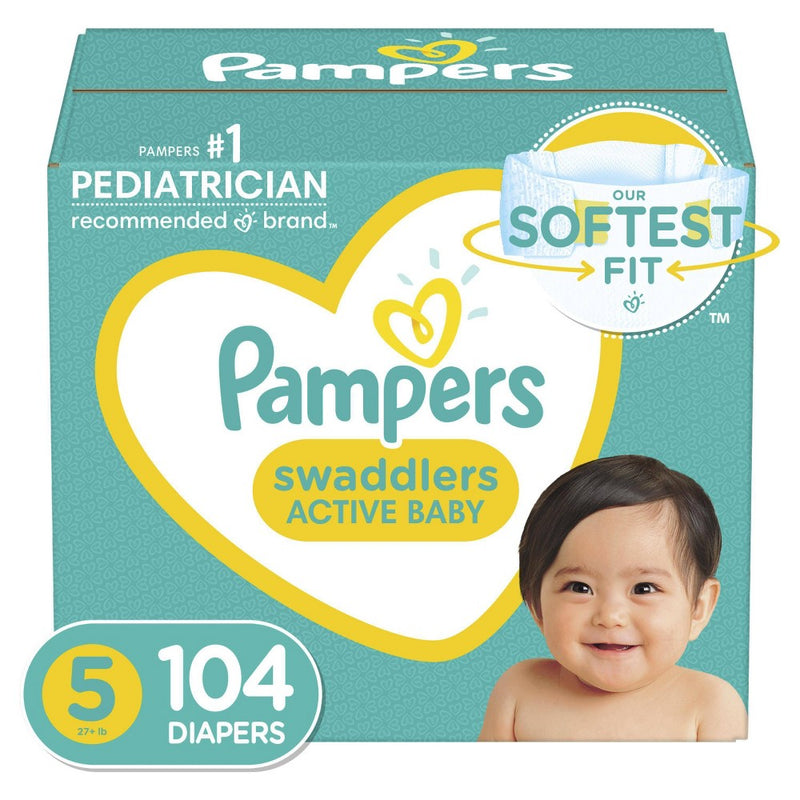 Pampers Swaddlers Disposable Diapers - Size 5 - 104ct