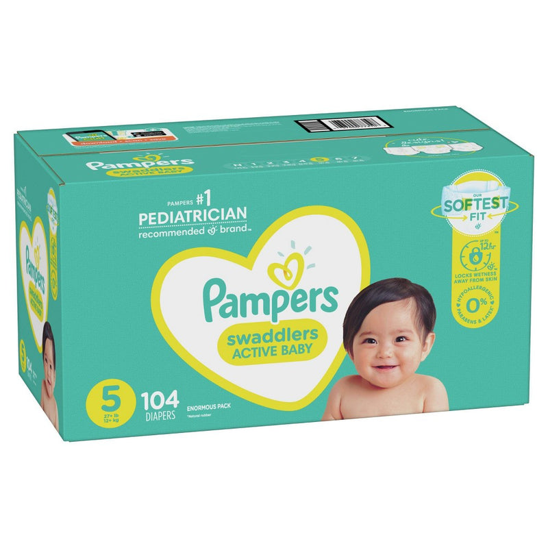 Pampers Swaddlers Disposable Diapers - Size 5 - 104ct