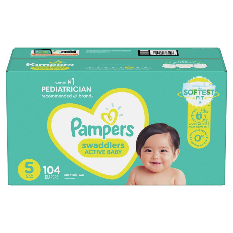 Pampers Swaddlers Disposable Diapers - Size 5 - 104ct