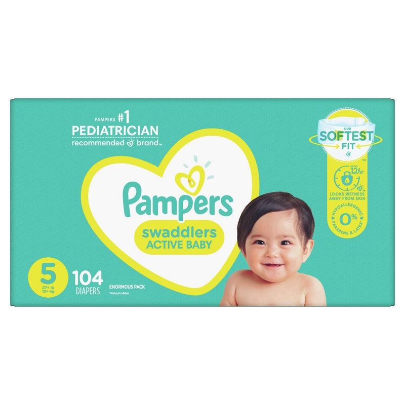 Pampers Swaddlers Disposable Diapers - Size 5 - 104ct