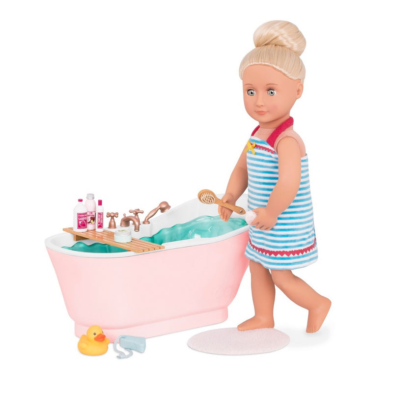 Our Generation Bathtub Accessory with Sounds for 18" Dolls - Bath & Bubbles Tub Set