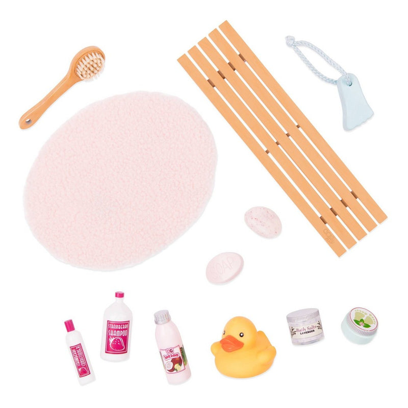 Our Generation Bathtub Accessory with Sounds for 18" Dolls - Bath & Bubbles Tub Set