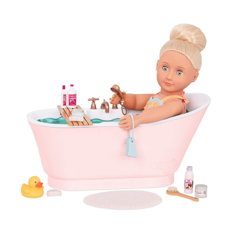 Our Generation Bathtub Accessory with Sounds for 18" Dolls - Bath & Bubbles Tub Set