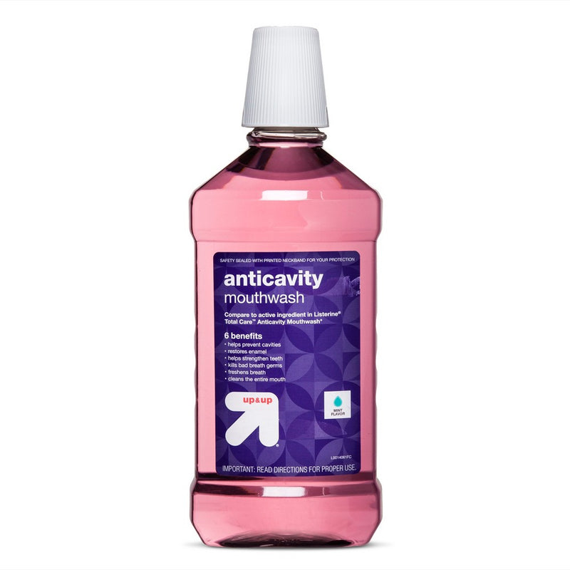 Anticavity Fluoride Mouth Rinse - Eucalyptus Mint - 1L - up & up