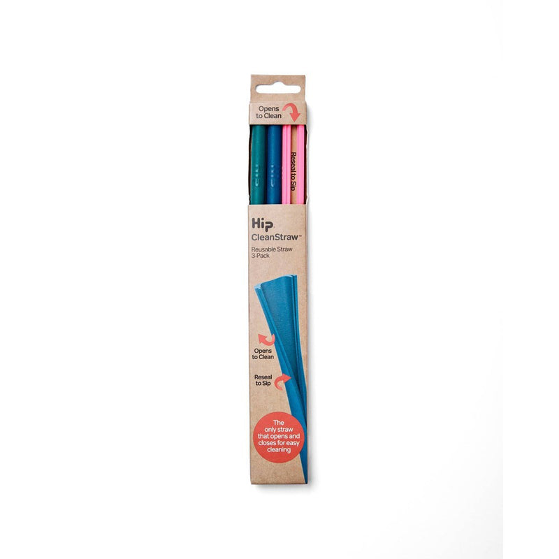 Hip Clean Straw Reusable Drinkware - 3pk-