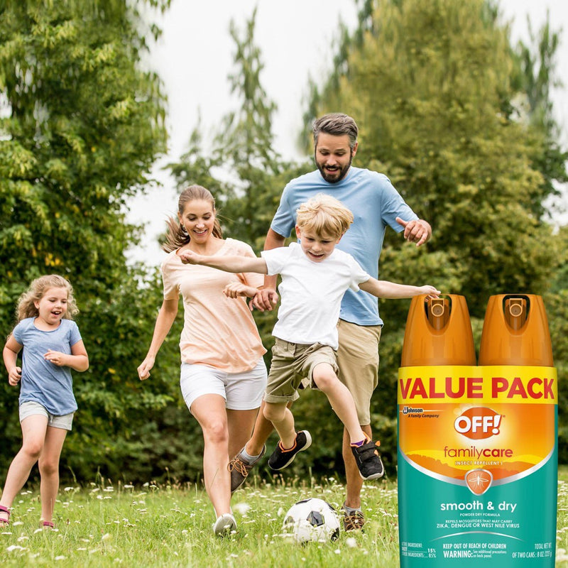 OFF! 4oz 2ct FamilyCare Insect Repellent Smooth & Dry