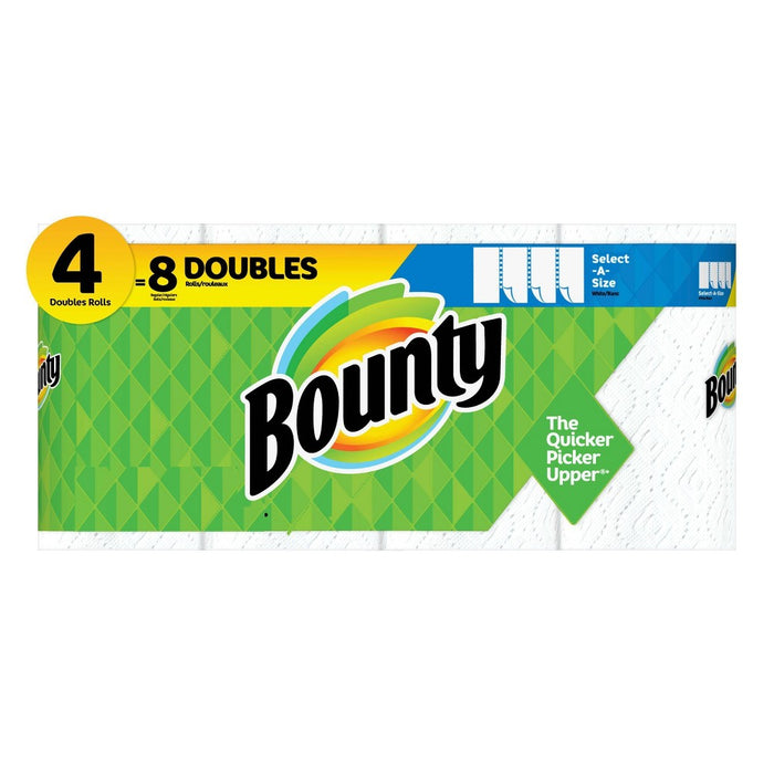 Bounty Select-A-Size Paper Towels - 4 Double Rolls.