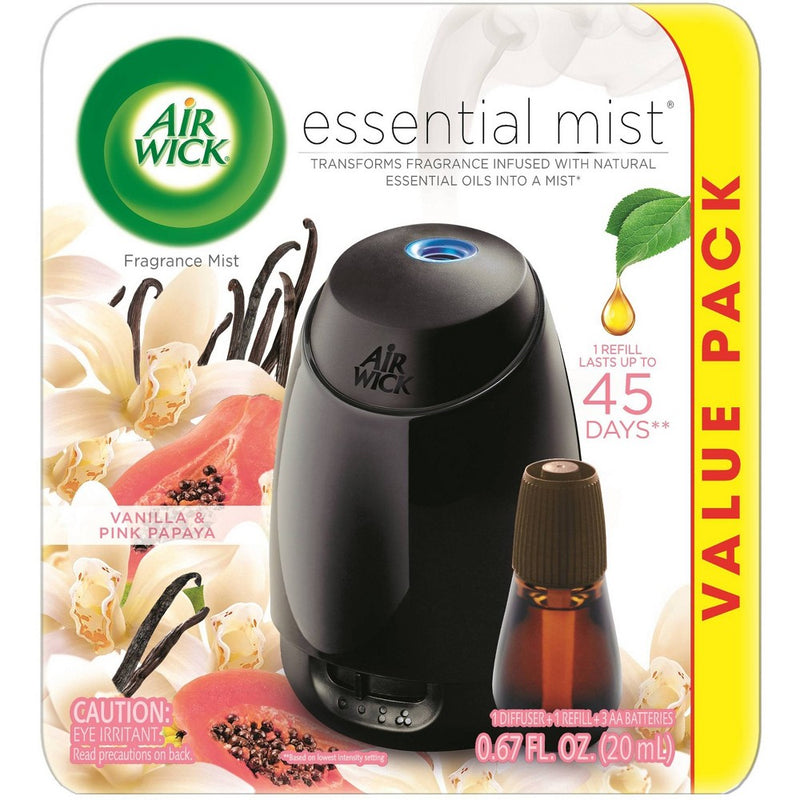 Air Wick Essential Mist Starter Kit - Vanilla and Pink Papaya - 3pk/0.67 fl oz