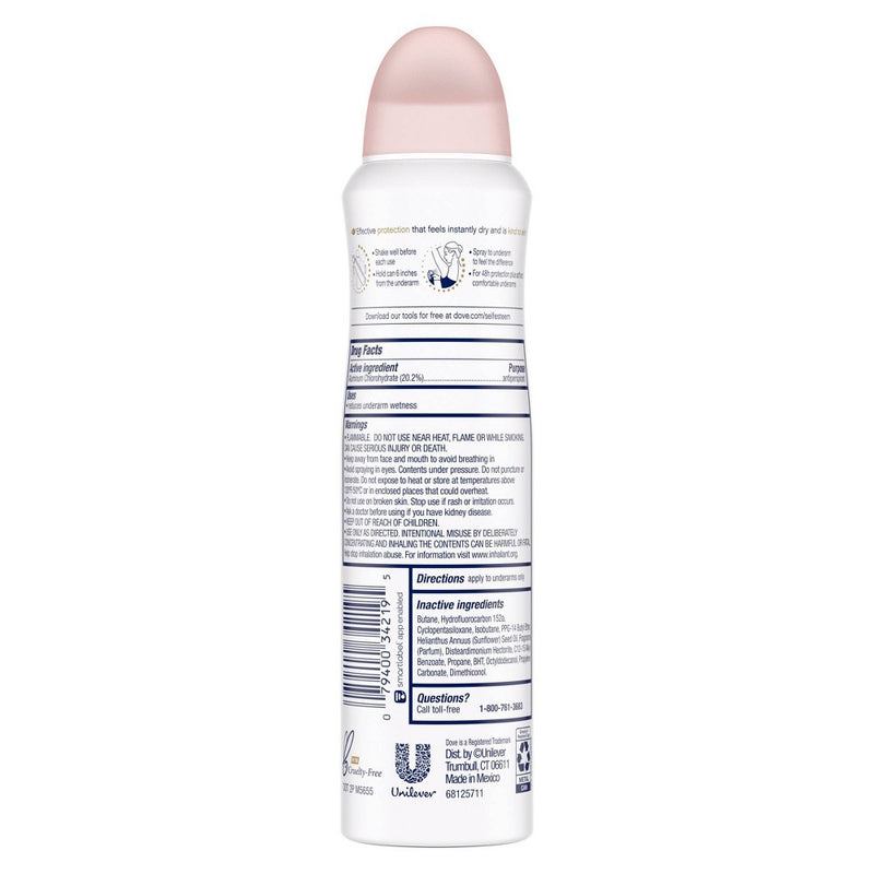 Dove Beauty Finish 48-Hour Antiperspirant & Deodorant Dry Spray - 3.8oz