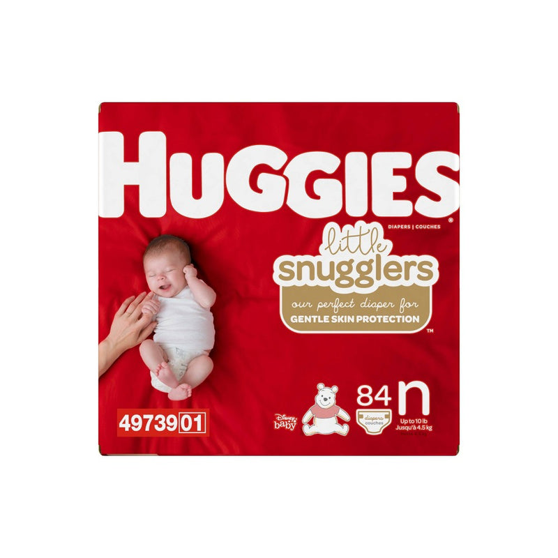 Huggies Little Snugglers Diapers Super Pack - Size Newborn (84ct)