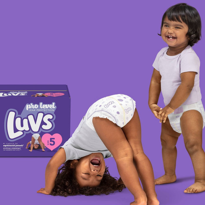 Luvs Pro Level Leak Protection Diapers Giant Pack - Size 5 - 124ct