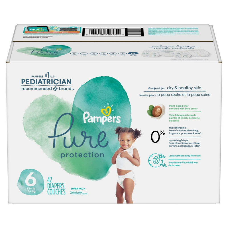 Pampers Pure Protection Diapers Super Pack - Size 6 - 42ct