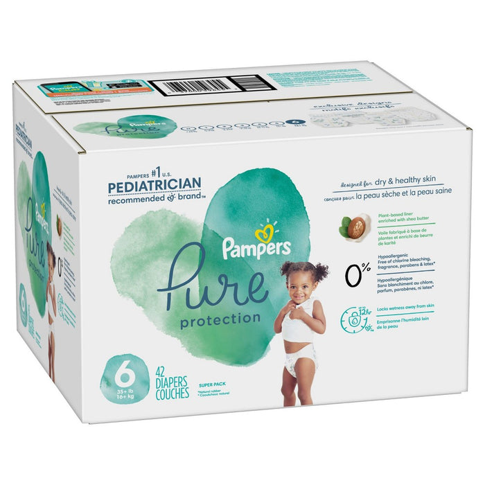 Pampers Pure Protection Diapers Super Pack - Size 6 - 42ct