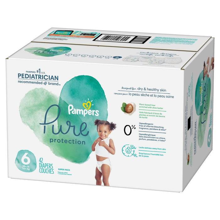 Pampers Pure Protection Diapers Super Pack - Size 6 - 42ct
