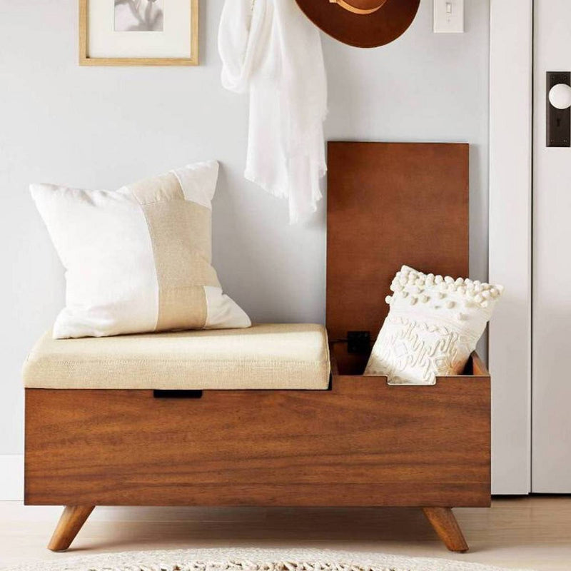 Meller Wood and Upholstered Storage Bench Beige - Project 62 (LOCAL PICKUP ONLY)