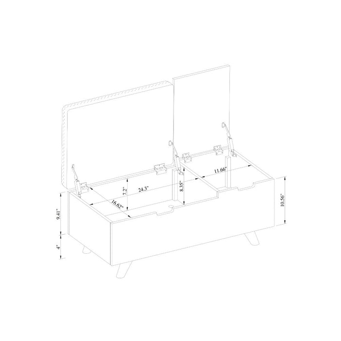 Meller Wood and Upholstered Storage Bench Beige - Project 62 (LOCAL PICKUP ONLY)