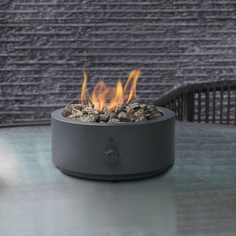 10" Round Metal Outdoor LP Tabletop Fire Pit - Black - Project 62